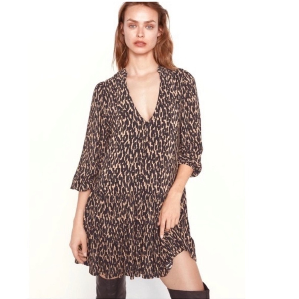 Zara "The Claris" leopard print mini dress size S
